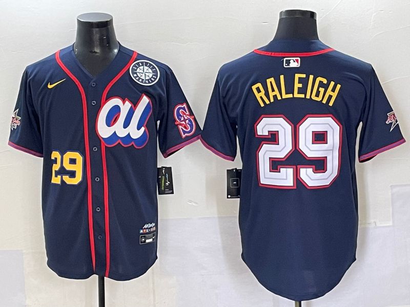 Men 2025 Seattle Mariners #29 Raleigh Blue All star Nike MLB Jersey style 5->st.louis cardinals->MLB Jersey